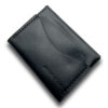 Intovention handmade snap button card holder in Classic Black