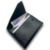 Intovention handmade snap button card holder in Classic Black