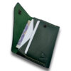Intovention handmade snap button card holder in Forest Green