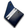 Intovention handmade snap button card holder in Navy Blue