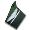 Intovention handmade snap button card holder in Forest Green