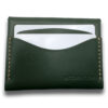 Intovention handmade snap button card holder in Forest Green