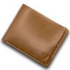 Intovention handmade bifold wallet in Cognac Brown