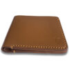 Intovention slim no coin pocket bifold wallet in Cognac Brown