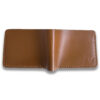 Intovention slim no coin pocket bifold wallet in Cognac Brown