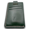 Intovention Pull-Tab Hand-Stitched Full Grain Leather Card Holder in Forest Green